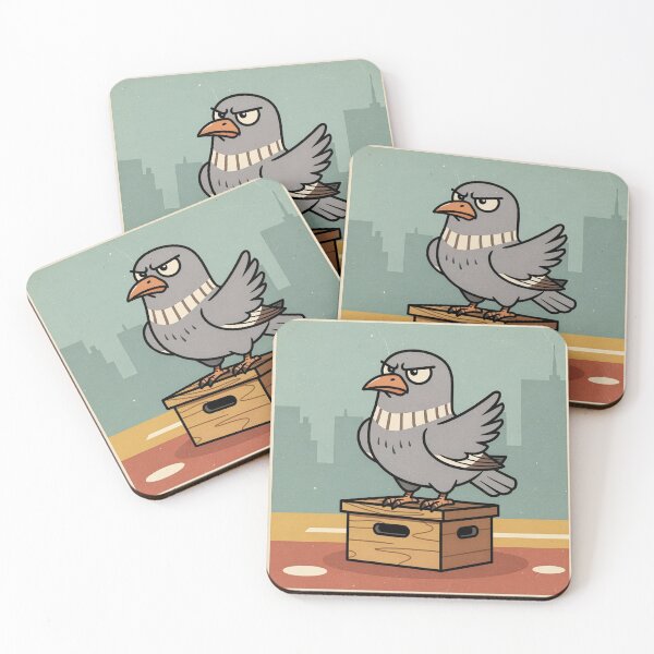 Item preview, Pigeon Union Rep Demanding More Breadcrumbs Funny Art designed and sold by PictorialWhimsy.