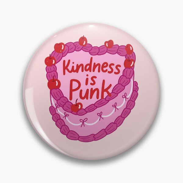 Item preview, Kindness Is Punk Heart Cake Cute Retro Alternative Positive Quote Design designed and sold by ronakris009.