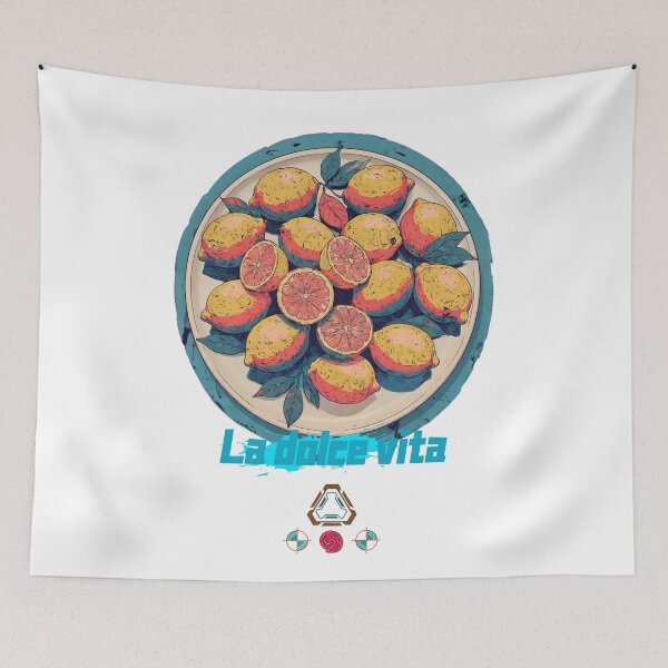 Item preview, La Dolce Vita – Citrus Plate Illustration designed and sold by m-yoga-store.