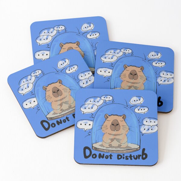 Item preview, Do Not Disturb Cute Capybara Cartoon designed and sold by Moody Critters.