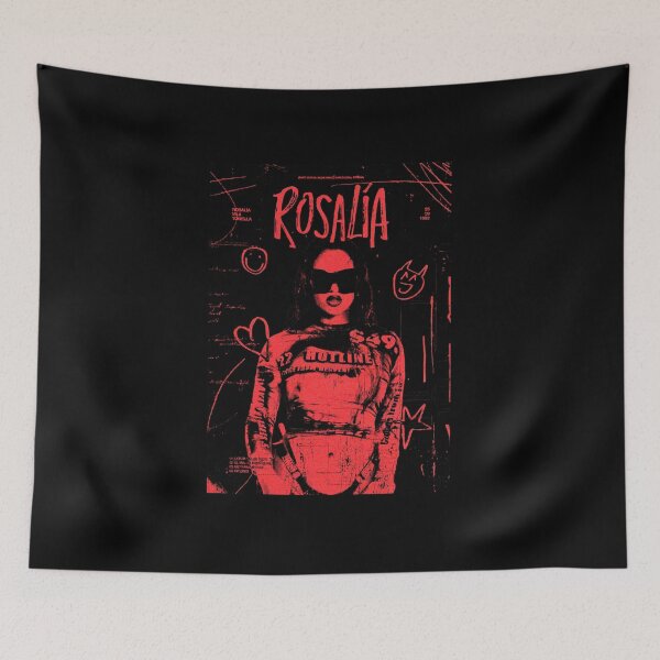 Item preview, Rosalía Fan Art Poster – Red Punk Zine Hotline Graphic Print designed and sold by gringoods.