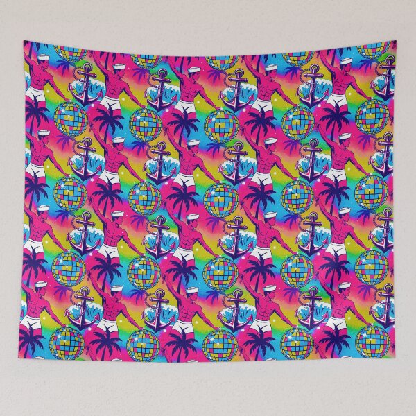 Item preview, Disco Sailor Anchor Pattern designed and sold by ZhivanCrimson.