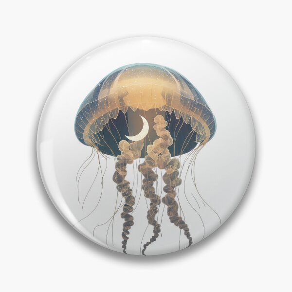 Item preview, Moonlit Crystal Jellyfish sticker  designed and sold by Designertanya.