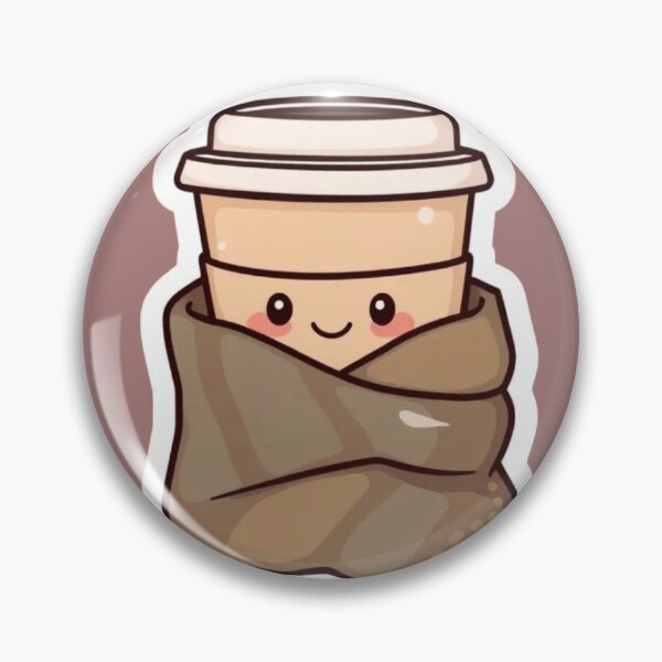 Item preview, Cozy Coffee Cup Wrapped in a Scarf Cute Kawaii Sticker designed and sold by surbhiArt.
