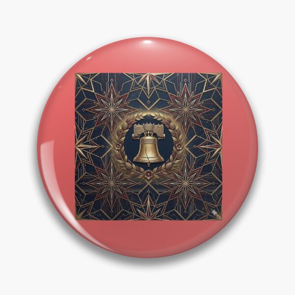 Item preview, Luxury Patriotic USA Liberty Bell Art Deco Pattern designed and sold by KalaPXL.
