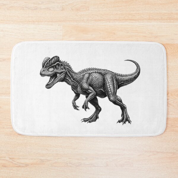 Item preview, Realistic bold line dilophosaurus designed and sold by Minimalisticaly.
