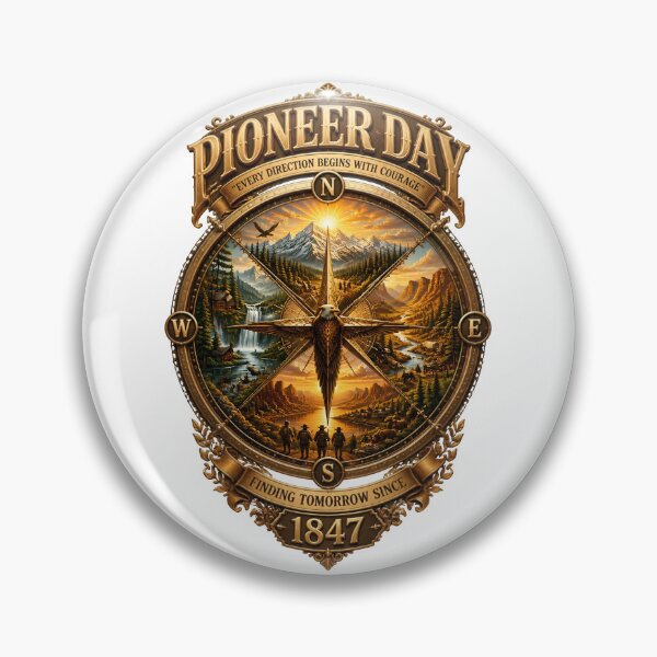 Item preview, Pioneer Day Compass Finding Tomorrow designed and sold by Sovereign Supply Co..