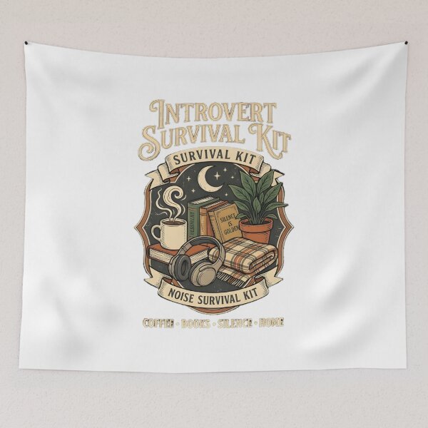 Item preview, Introvert Survival Kit T-Shirt  designed and sold by softmind studio.
