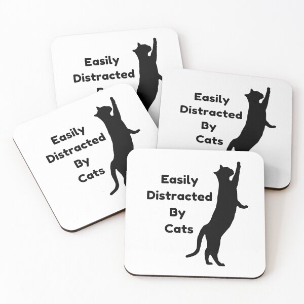 Item preview, Easily Distracted By Cats Design designed and sold by Bloomelle Studio.