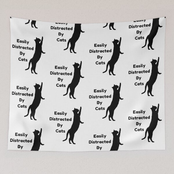 Item preview, Easily Distracted By Cats Design designed and sold by Bloomelle Studio.