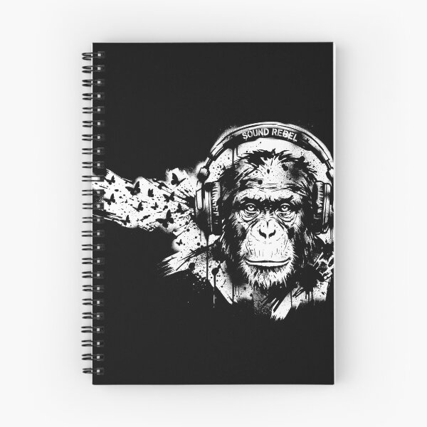 Item preview, Grunge Chimpanzee Wearing Headphones Butterfly Shirt designed and sold by TeNovaStudio.