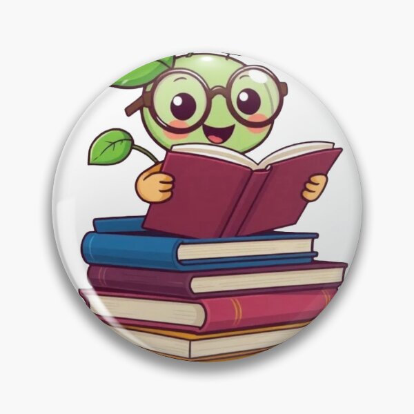 Item preview,  Cute Plant Reading Book Sticker | Kawaii Potted Plant Reading on Book Stack | Botanical Book Lover Gift designed and sold by surbhiArt.