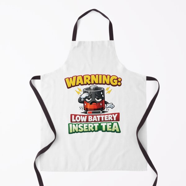 Item preview, Warning Low Battery Insert Tea Funny Tea Lover Cartoon designed and sold by AleksKos.