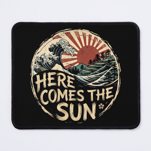 Item preview, Here Comes the Sun Japanese Wave Vintage Sunset designed and sold by blindninja.