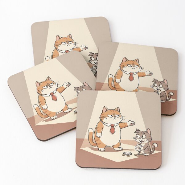 Item preview, Cat Landlord Raising Rent on the Sunbeam Funny Art designed and sold by PictorialWhimsy.