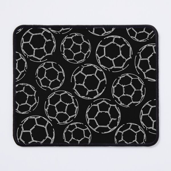 Item preview, black & white soccer line art pattern designed and sold by katzdzynes.