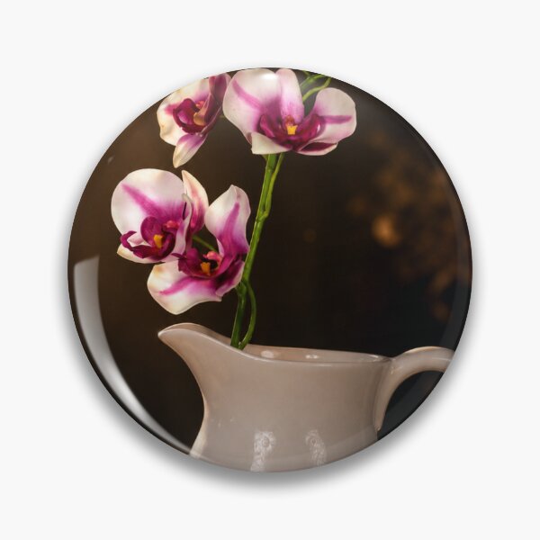 Item preview, Golden Orchid Serenity in White Pitcher | Fine Art Floral Still Life designed and sold by Kimberly Palmer.