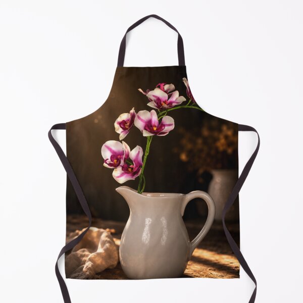 Item preview, Golden Orchid Serenity in White Pitcher | Fine Art Floral Still Life designed and sold by Kimberly Palmer.