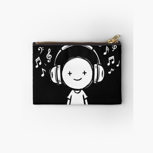 Item preview, Cute Minimalist Doodle Wearing Headphones Shirt designed and sold by TeNovaStudio.
