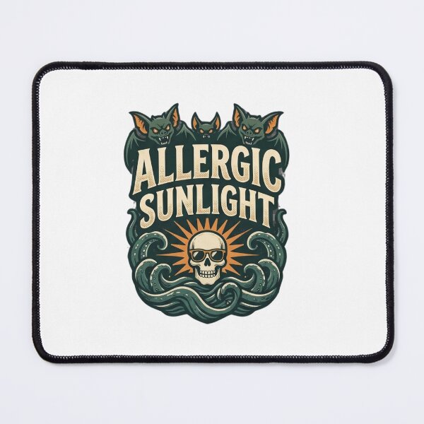 Item preview, Allergic To Sunlight Funny Summer Goth Skull Graphic designed and sold by Omarmadani.