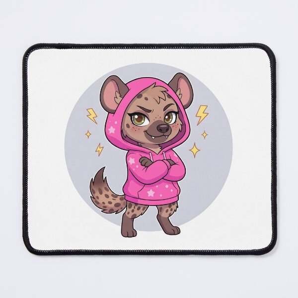 Item preview, Confident Pink Hoodie Hyena - Cute Kawaii Edgy Anthro designed and sold by CaliLuminos.