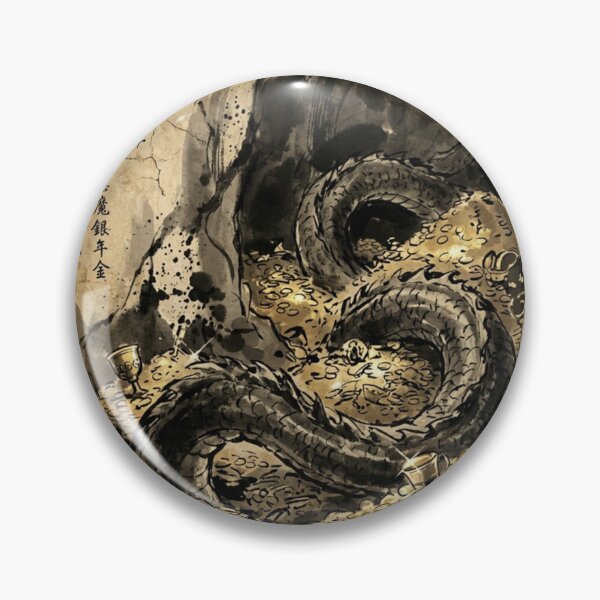 Item preview, Dragon's Treasure Hoard Sumi-e Ink Wash designed and sold by DuckOddity.