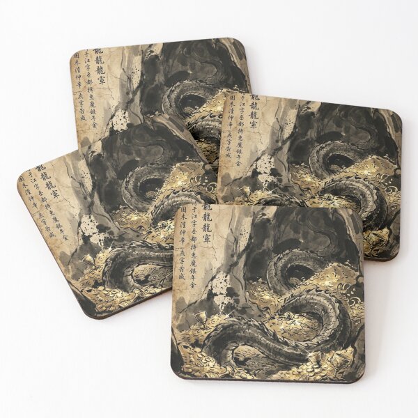 Item preview, Dragon's Treasure Hoard Sumi-e Ink Wash designed and sold by DuckOddity.