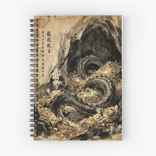 Item preview, Dragon's Treasure Hoard Sumi-e Ink Wash designed and sold by DuckOddity.