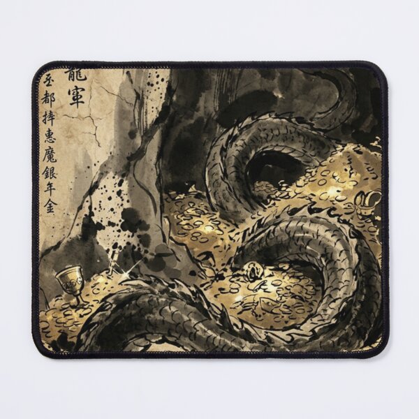 Item preview, Dragon's Treasure Hoard Sumi-e Ink Wash designed and sold by DuckOddity.