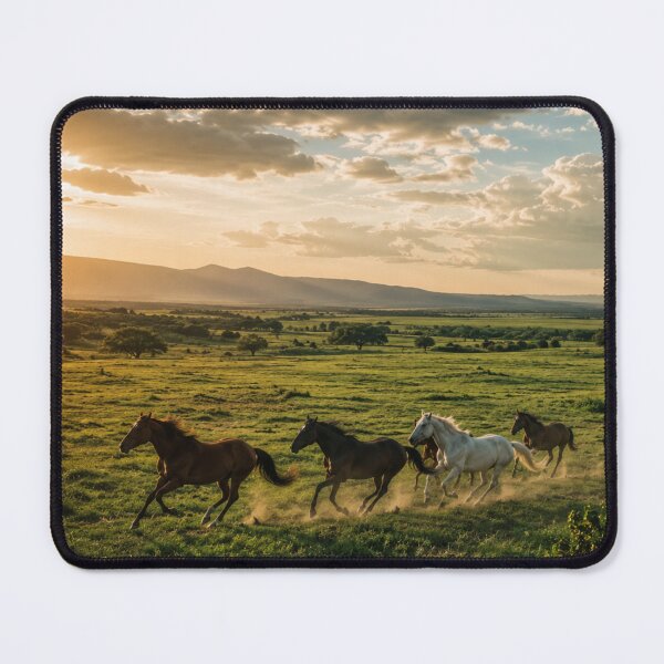Item preview, Horses Galloping at Rural Sunset designed and sold by JuViRo.