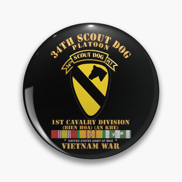 Item preview, Army - 34th Scout Dog Platoon 1st Cav w Tab - VN SVC X 300 designed and sold by Military Insignia Products.