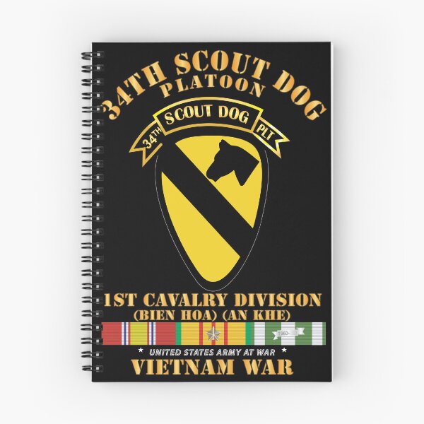 Item preview, Army - 34th Scout Dog Platoon 1st Cav w Tab - VN SVC X 300 designed and sold by Military Insignia Products.