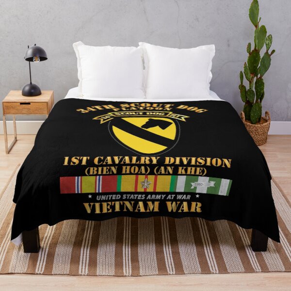 Item preview, Army - 34th Scout Dog Platoon 1st Cav w Tab - VN SVC X 300 designed and sold by Military Insignia Products.
