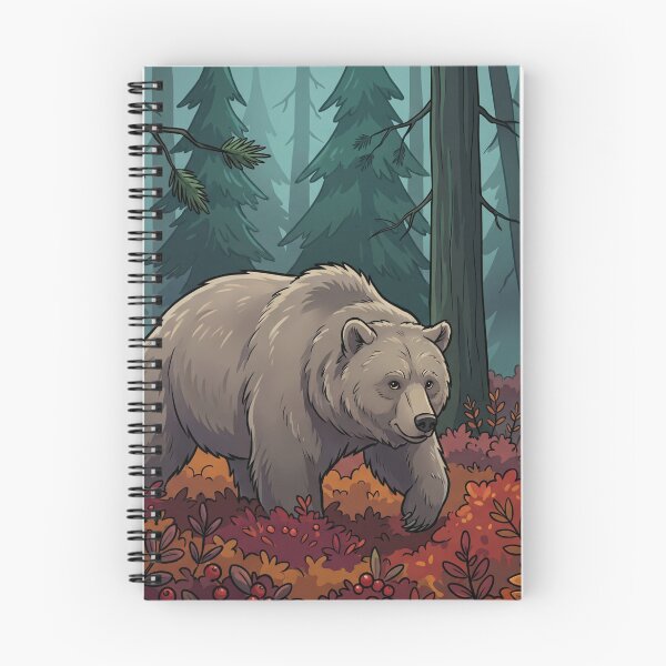 Item preview, Grizzly in the Deep Woods: Autumn Forest Bear Art designed and sold by BLUESKY11a.