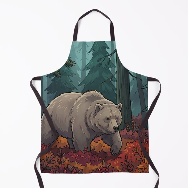 Item preview, Grizzly in the Deep Woods: Autumn Forest Bear Art designed and sold by BLUESKY11a.