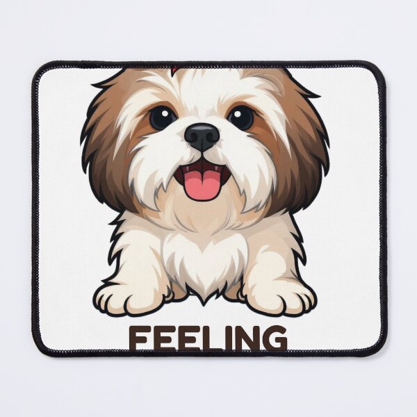 Item preview, Feeling Pawsome Shih Tzu | Cute Shih Tzu Dog Lover Gift | Kawaii Puppy Illustration designed and sold by PawsAndPallette .