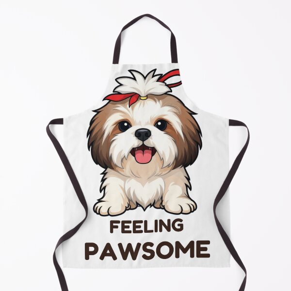 Item preview, Feeling Pawsome Shih Tzu | Cute Shih Tzu Dog Lover Gift | Kawaii Puppy Illustration designed and sold by PawsAndPallette .