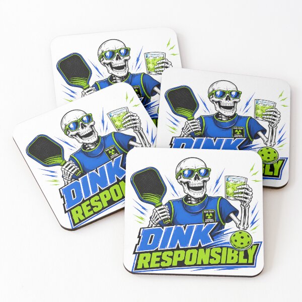 Item preview, Dink Responsibly – Funny Radiology Pickleball Drinking Skeleton Shirt designed and sold by ALVISION-CREATE.
