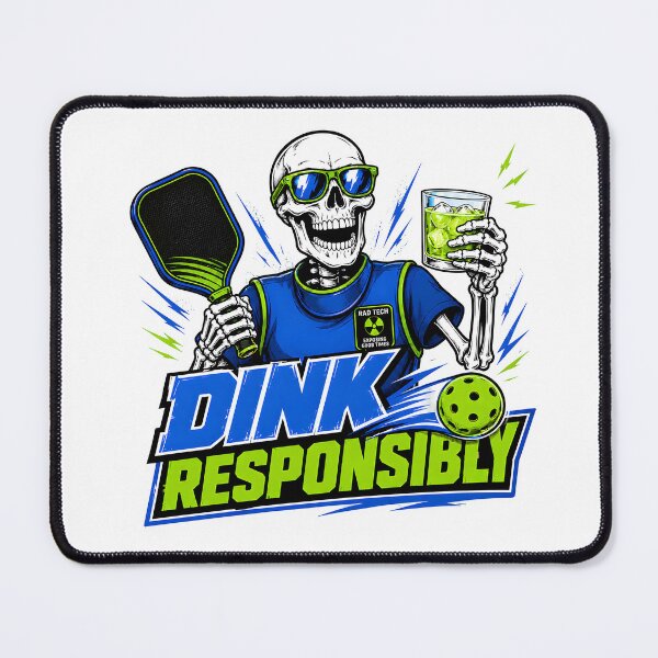 Item preview, Dink Responsibly – Funny Radiology Pickleball Drinking Skeleton Shirt designed and sold by ALVISION-CREATE.