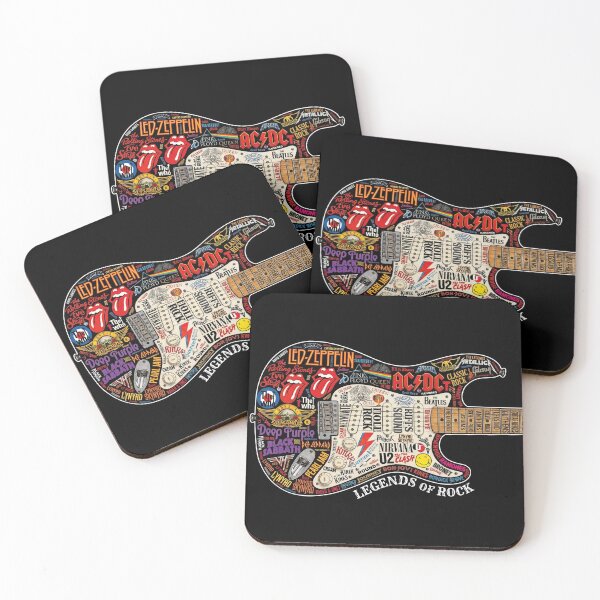 Item preview, Legends Of Rock Electric Guitar Logo Shirt designed and sold by TeNovaStudio.