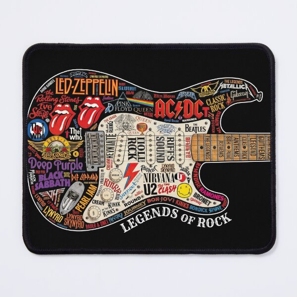 Item preview, Legends Of Rock Electric Guitar Logo Shirt designed and sold by TeNovaStudio.