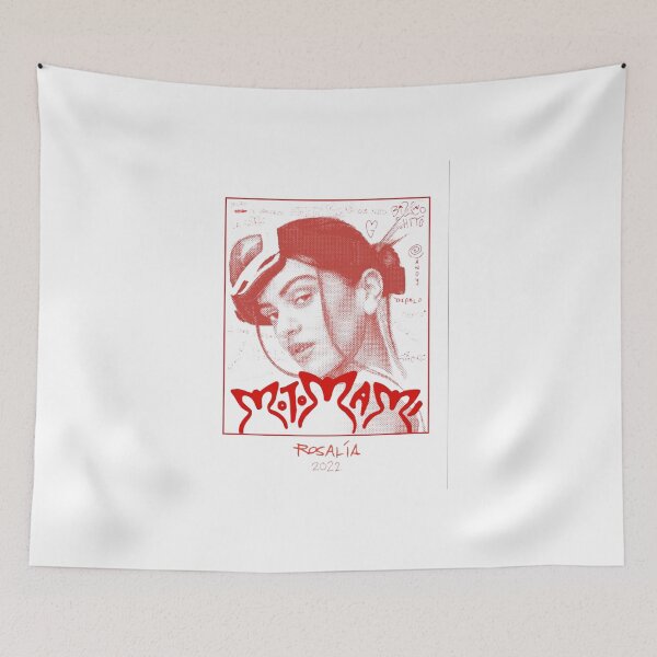 Item preview, Rosalía MOTOMAMI Fan Art Poster – Red Halftone Portrait Tracklist Print 2022 designed and sold by gringoods.