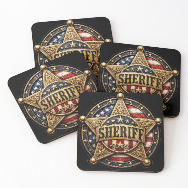 Item preview, American Sheriff Badge Patriotic Western Star designed and sold by reanacreations.