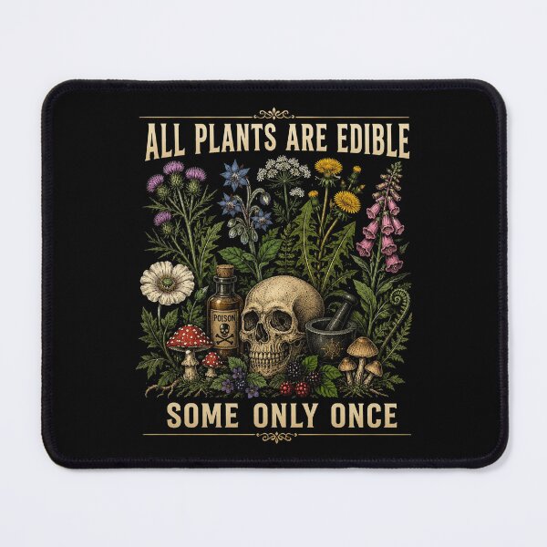 Item preview, All Plants Are Edible Some Only Once Shirt, Funny Gardening T-Shirt, Dark Humor Botanical Tee, Gothic Plant Lover Shirt designed and sold by Sprinkle12345.