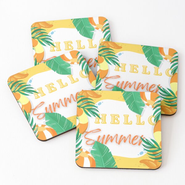 Item preview, Hello Summer T-Shirt — Tropical Palm Leaves & Oranges Summer Tee designed and sold by SDFsignature.