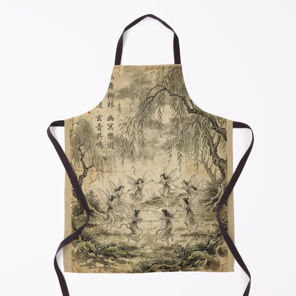 Item preview, Forest Fairies Dancing in the Glade Sumi-e Ink Wash designed and sold by DuckOddity.