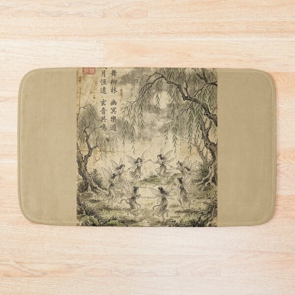 Item preview, Forest Fairies Dancing in the Glade Sumi-e Ink Wash designed and sold by DuckOddity.