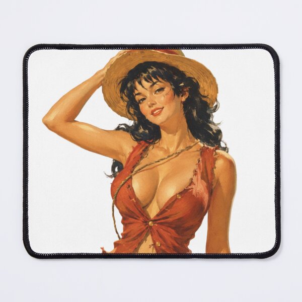 Item preview, Female Luffy Retro Pin-Up – Vintage Pirate Anime Fan Art designed and sold by Cosplayvintage.