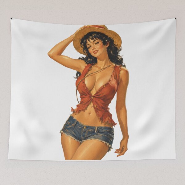 Item preview, Female Luffy Retro Pin-Up – Vintage Pirate Anime Fan Art designed and sold by Cosplayvintage.