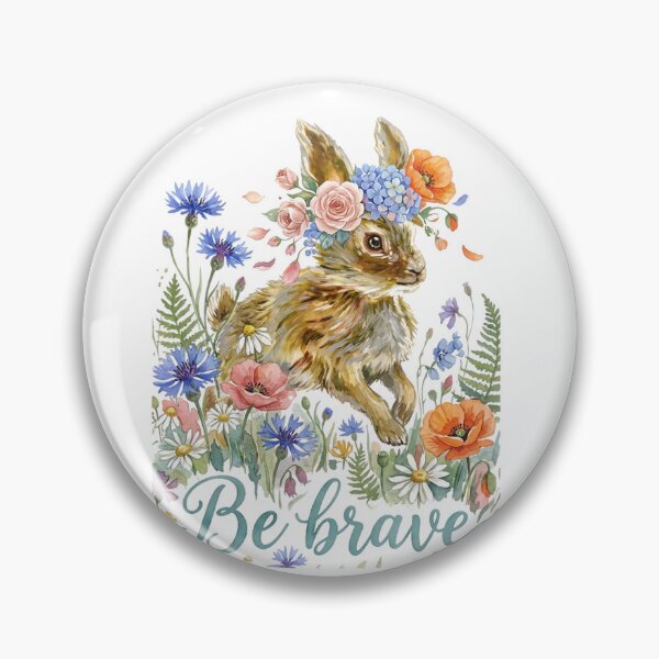 Item preview, Wildflower Heart: The Be Brave Rabbit designed and sold by LittleVenetia.